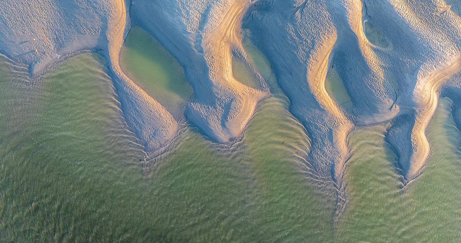 Coast line, France Sea shaping the future, drone photography Sia Windig